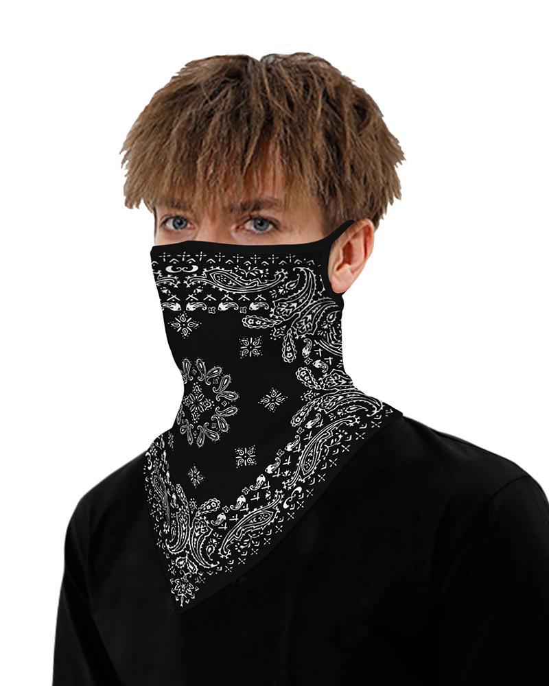 Print Breathable  Ear Loop Face Cover Windproof Motorcycling Dust Outdoors