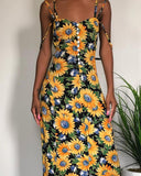 Allover Floral Print Cami Dress