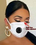 Solid Breathing Washable Valve Face Mask (2 filters as gift)
