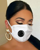 Solid Breathing Washable Valve Face Mask (2 filters as gift)
