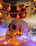 Halloween LED String Lights Battery Operated Pumpkin Bulb Light For Home Mantel Porch Garden Yard Outside Entryway Decoration