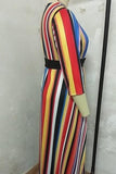 colorful striped fashion dress