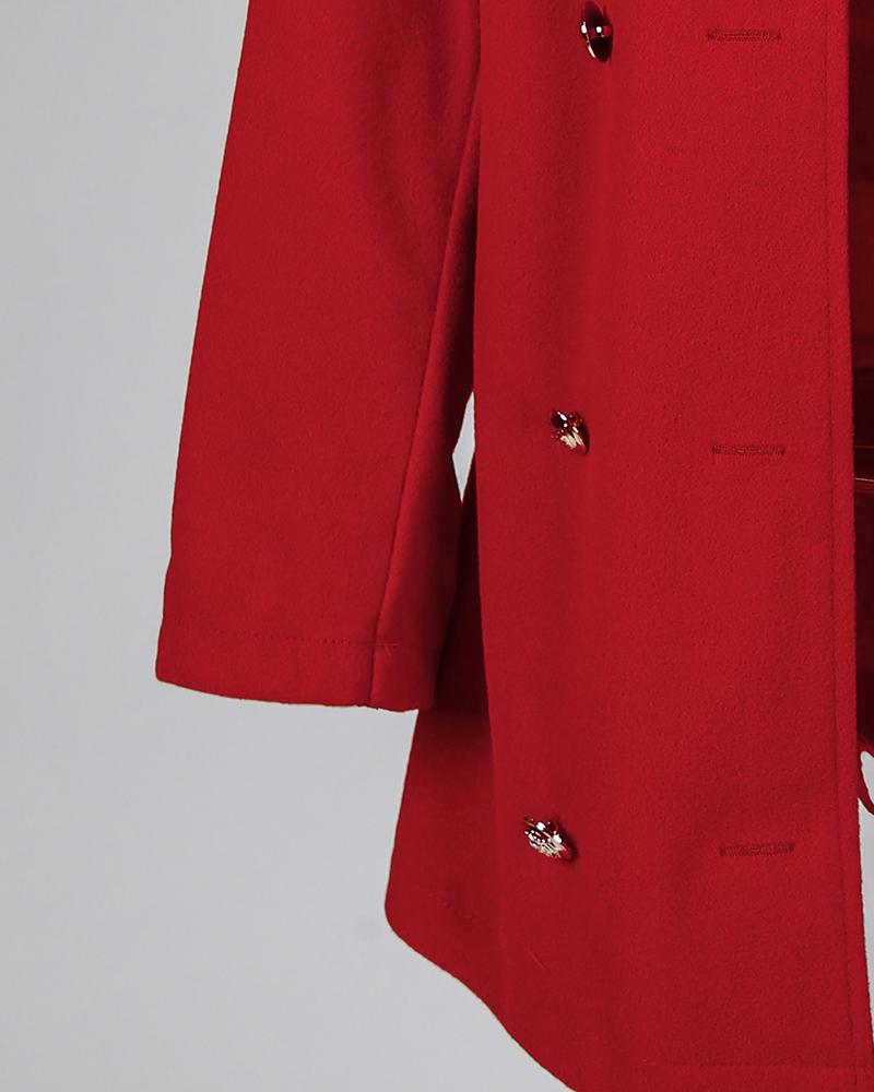 Long Sleeve Collared Button Up Coat