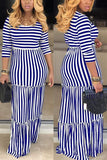 sexy classic striped featuring mopping dress