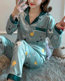 Satin Two Piece Pajama Set