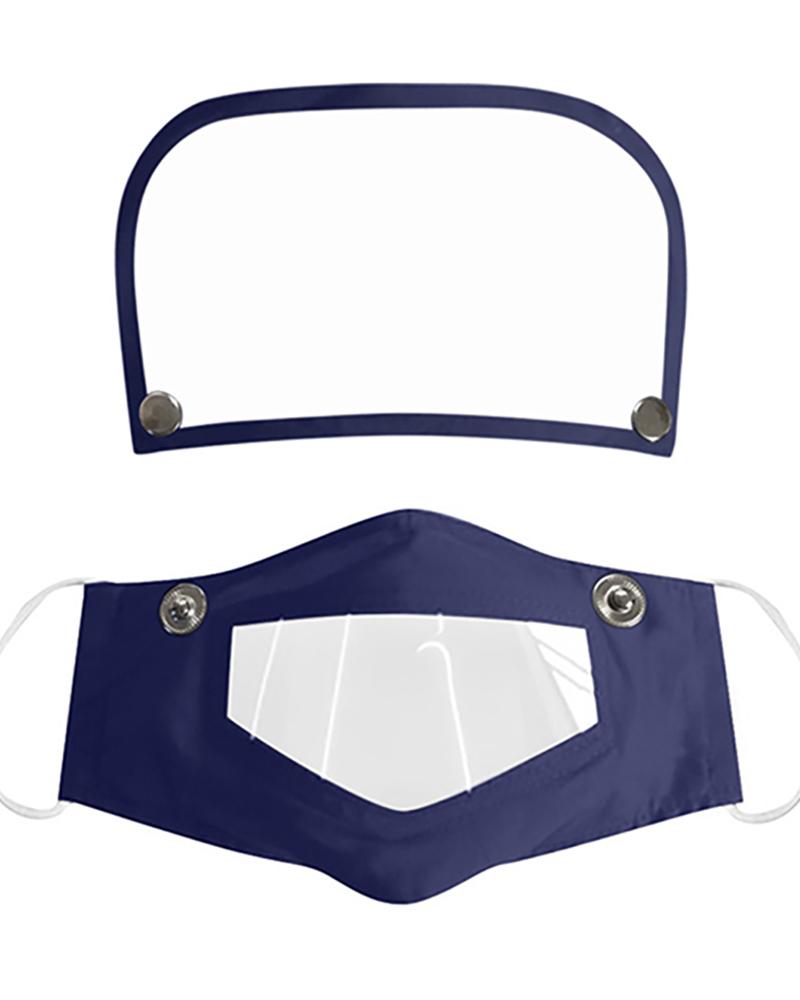 Face Mask With Clear Window Visible Expression For Lip Reading With Eyes Shield