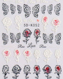 1 Sheet Floral Butterfly Pattern Nail Art Sticker