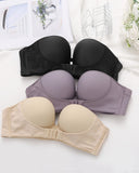 Invisible Bras Front Closure Push Up Brassiere Strapless Seamless Bralette