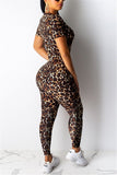 fashion sexy casual leopard printed two pieces