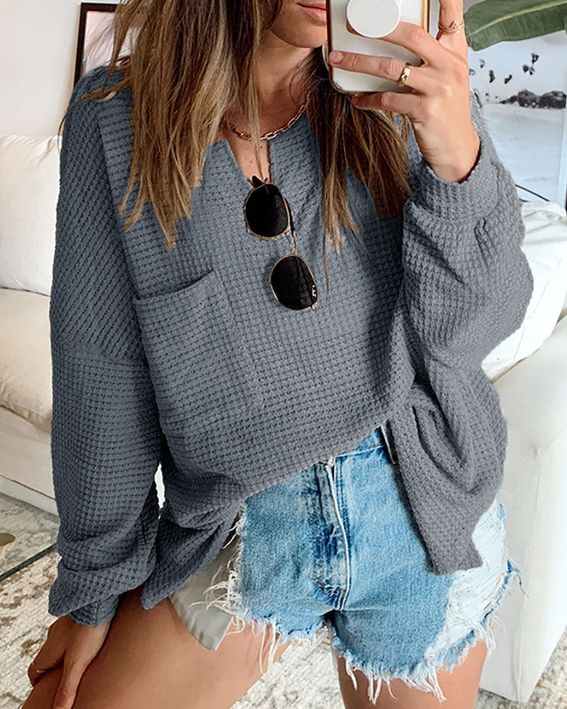 Long Sleeve Knit Casual Top