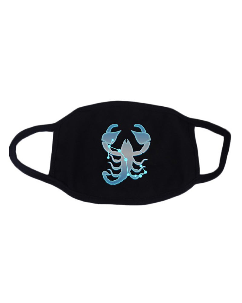 Twelve Constellations Fluorescent Breathable Mouth Mask Washable And Reusable