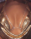 1PCS Halter Rhinestone Decor Body Chain