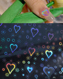 1 Sheet Heart / Star Pattern Laser Nail Art Sticker