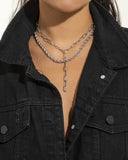 2pcs Square Shaped Braided Chain Necklace