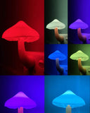 Plug in LED Mushroom Night Light Lamp With Dusk to Dawn Sensor LED Bed Wall Light