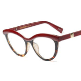 leopard rim cat eye glasses